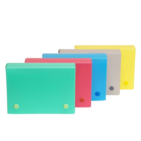 C-LINE PRODUCTS 4 x 6 Index Card Case, Assorted Color May Vary Set of 24 Index Card Cases, 24PK 58046-DS